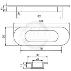 TULIP fogantyú Avoca 76 szatén króm + csavarok