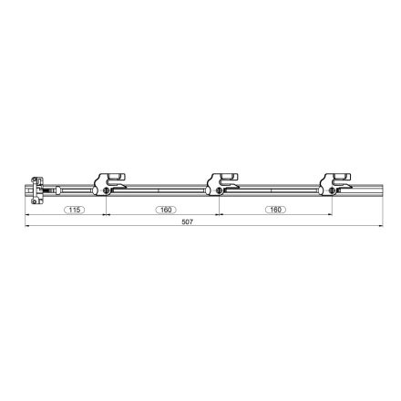 LEHMANN rúd SVS3 +V rajz 18-2419-010 hossza 507mm