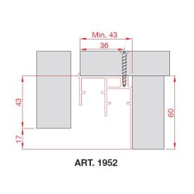 TERNO alsó profil 1952/A 3m elox