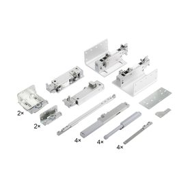   StrongLine Planio készlet, 2 ajtószárny, teljes csillapításs, 8 csillapító, 80kg