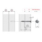 IF-vrut Flat   4x27 / 16 dekoratív laposfej, részmenet