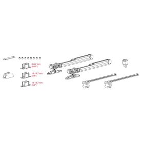 TERNO Vetro 40 vasalat szett üvegajtóra 120kg csillapító