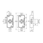 LEHMANN Háromutas zár 750 jobbos/balos fekete
