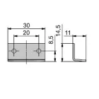 K-LEHMANN Komplett tolórudas zár, fekete 292 1000 mm, nikkel tartozékok