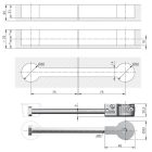 K-IF Quick 30mm munkalap összekötő csavar 150mm + műanyag ellendarab