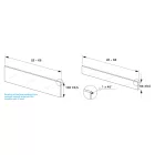 HETTICH 9257658 AvanTech front a fejléc  belső fiók  részének csatlakozói Inlay