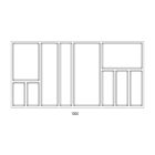 Evőeszköztartó SKY 500/100 (922 x 474 mm) fehér