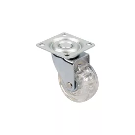   StrongCastors Kerék TOP-E, átm. 50 mm, átlátszó, fék nélkül