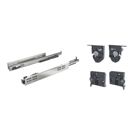 K-HETTICH set Quadro 4D V6 P2O 250mm/30kg oldalfalhoz 16mm + kapcsolókészlet