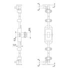 K-StrongLocks Háromutas zár cserélhető betéthez, 1000 mm-es zárrudakkal,jobbas