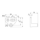 K-StrongLocks Háromutas zár cserélhető betéthez, 1000 mm-es zárrudakkal,jobbas