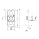 K-StrongLocks Háromutas zár cserélhető betéthez, 1000 mm-es zárrudakkal,jobbas