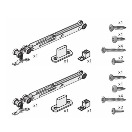 K-SEVROLL vasalat szett a belső ajtókhoz Simple  ZPI-18 50kg 2x csillapítással