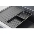 Mosogató lefolyó (2db) mosogatóhoz 440x185mm és 205x183mm fekete színben