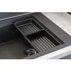 Mosogató lefolyó (2db) mosogatóhoz 440x185mm és 205x183mm fekete színben