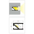 StrongLumio LED profil HI8, eloxált alumínium, 2m