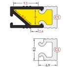 StrongLumio LED profil HI8, eloxált alumínium, 2m