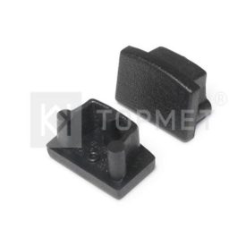   StrongLumio végzáró LED profilhoz Begton kerekített alakú fekete (pár)