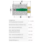 SPAX univerzális fali tipli 5x25mm