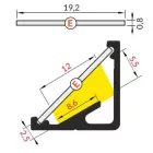 StrongLumio LED profil Cabi12 E, eloxált alumínium, 2m