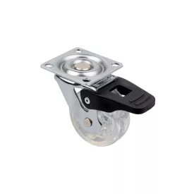 StrongCastors Kerék TOP, 50 mm, átlátszó, fékkel