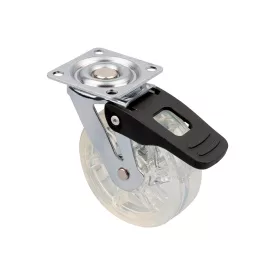 StrongCastors Kerék TOP, 75 mm, átlátszó, fékkel