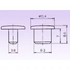 Takarósapka szerelő nyíllásra átmérő 8mm szürke