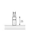 HETTICH gomb 9208071 Arnum 10/10 nemesacél
