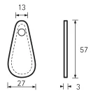 HETTICH 9113648 Knop Galati světle hnědá kůže