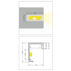 StrongLumio profil LED Slash8 műanyag tejes 4100mm