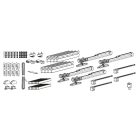 TERNO Vetro 40 synchro sada kování pro skleněné dveře 80kg/10mm/4x tlumič