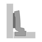 HETTICH 9091630 Sensys 8661 közézáródó 95° P2O, vas.  32mm, 45x9.5, csavar