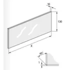 HETTICH 9283183 Avantech YOU skleněná výplň 10mm pro Inlay 187/600mm
