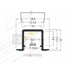 StrongLumio LED profil Smart-In10, eloxált alumínium, 3m