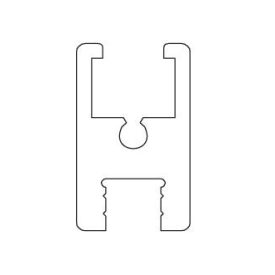   TERNO Living Top Vetro felső rögzítő profil 2071/A elox ezüst 3m