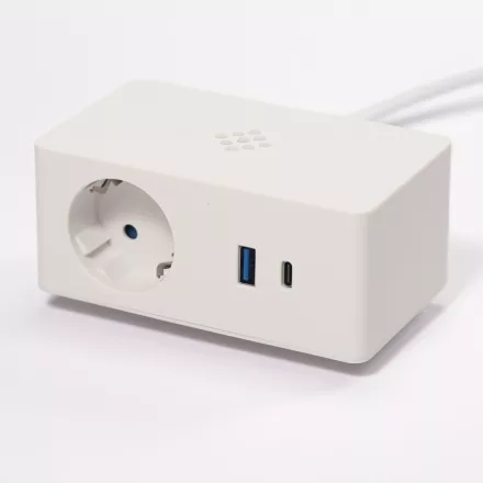 VersaQ  1x 230V, USB A+C 5V fehér, Schuko