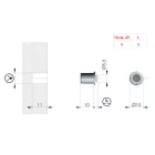 IF-tlumič dvířek závrtný Flex 5mm  10x3mm šedá