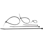 Feszítőszalag 3,6x370 mm fekete, csomagolás 100 db