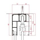 TERNO felső rögzítő profil alu 6m 1750/A