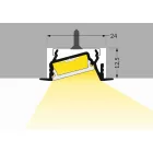 TM-profil LED Diagonal 14 eloxált alumínium 4050mm