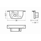 StrongLumio végzáró LED profilhoz Diagonal 14 szürke (pár)