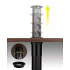 StrongPower elektromos konnektor, 3x 230V, USB A+C,vezetéknélüli töltő,ezüst,SCH