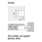 HETTICH 9116945 excentr VB 35 M, 19 mm, plast, hnědá