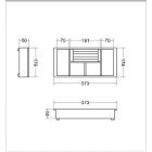 StrongIn ékszer rendező, 4 rekesz és gyűrű tartó gardrób fiókba 400mm