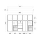 StrongIn ékszerrendező a 800 mm széles gardróbszekrény fiókba