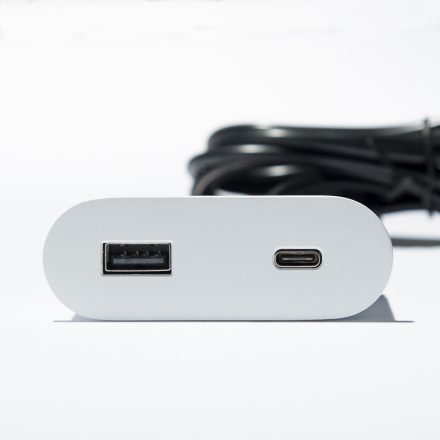 VersaPick, 1x USB A/C, ovális, matt fehér RAL 9003