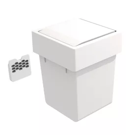   GOLLINUCCI 5 l-es ajtókosár forgófedéllel, fehér 174x176x229