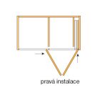 HAWA 27637Folding Concepta 25 1250-1850mm ezüst jobbos new