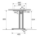 HETTICH 9280583 összekötő láb C aluminium finiš