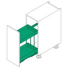 KES 002141 K-Line, oldalsó kosár, 400 mm, ezüst